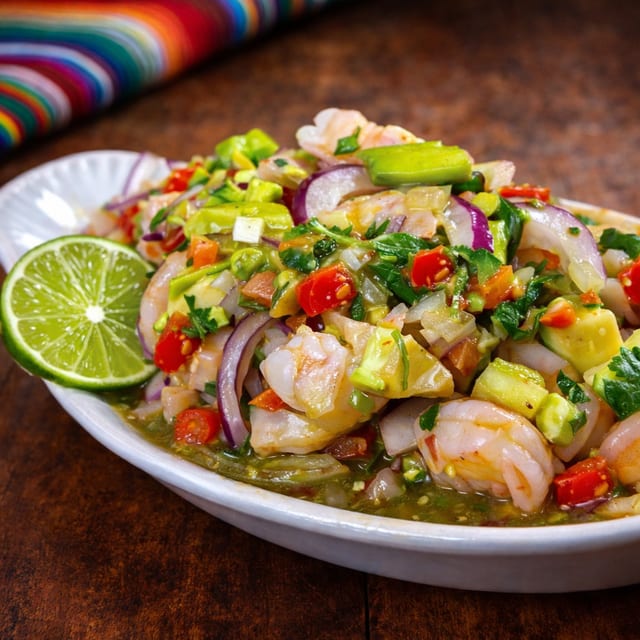 Ceviche Tostada.