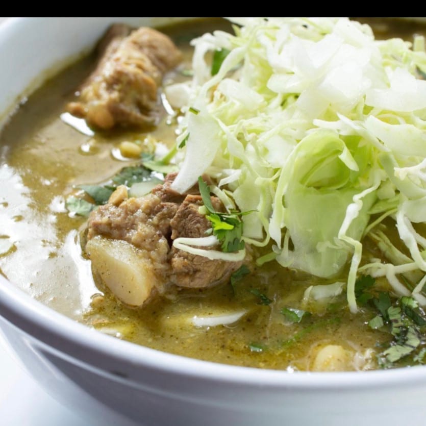 Pozole (Pork & Hominy) Soup.