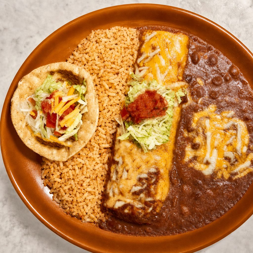 #10 Enchilada & Taco Combo.