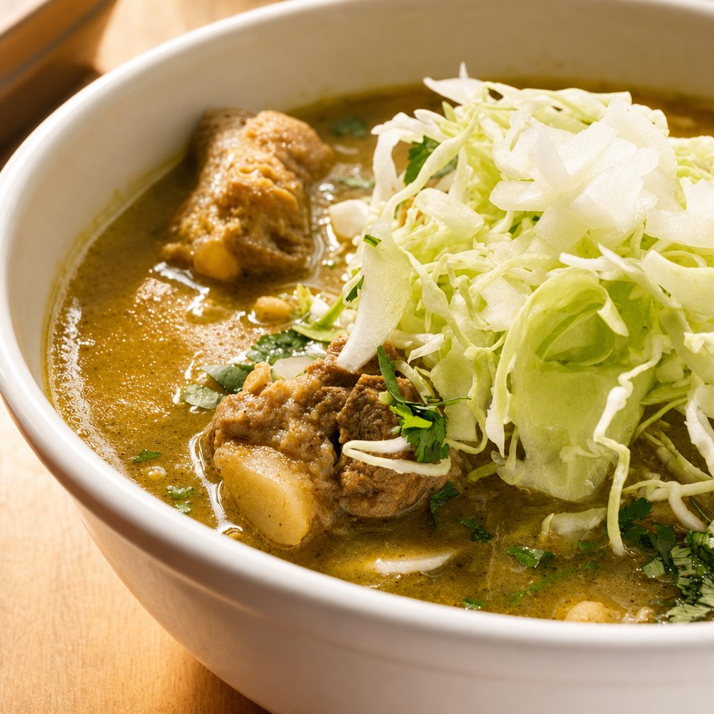Pozole (Pork & Hominy) Soup.