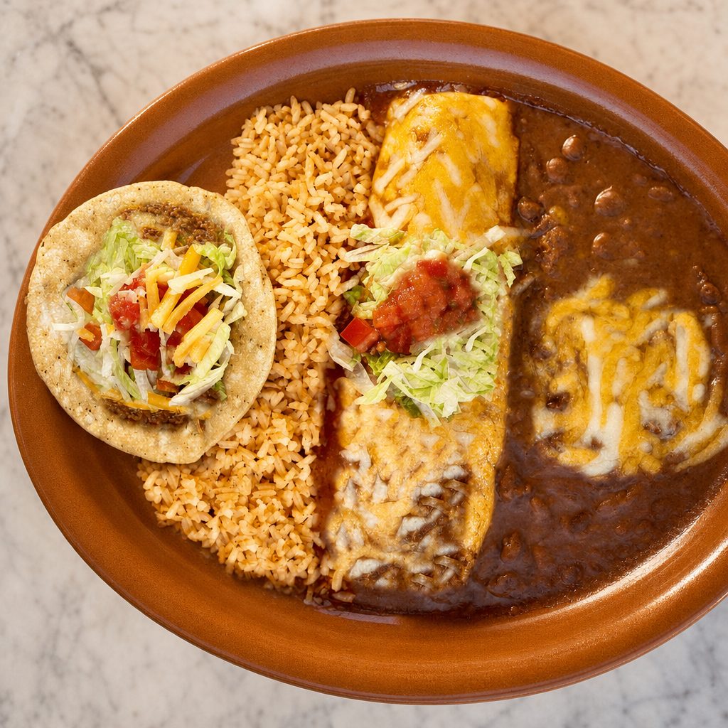 #10 Enchilada & Taco Combo.